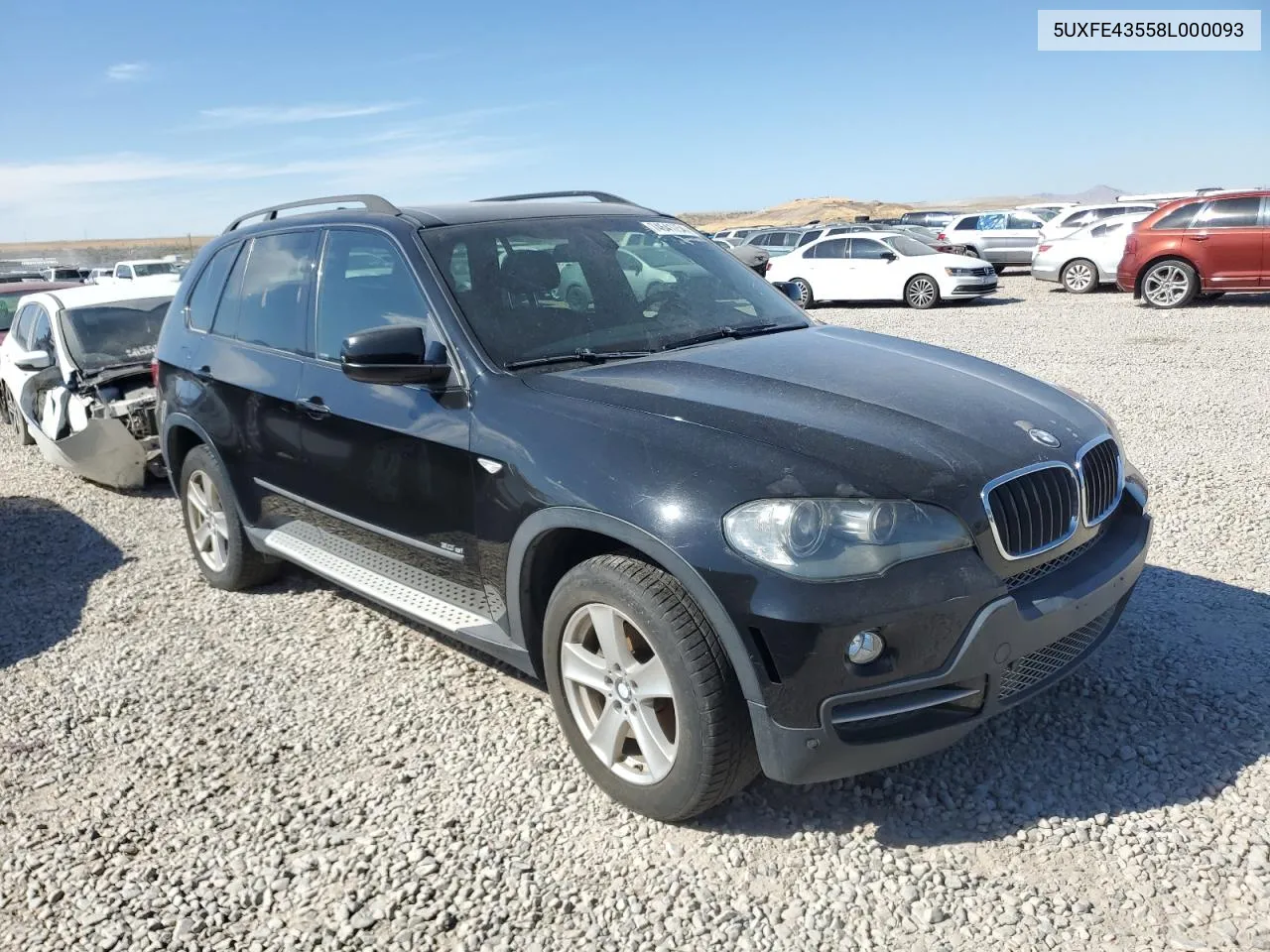 2008 BMW X5 3.0I VIN: 5UXFE43558L000093 Lot: 74641754