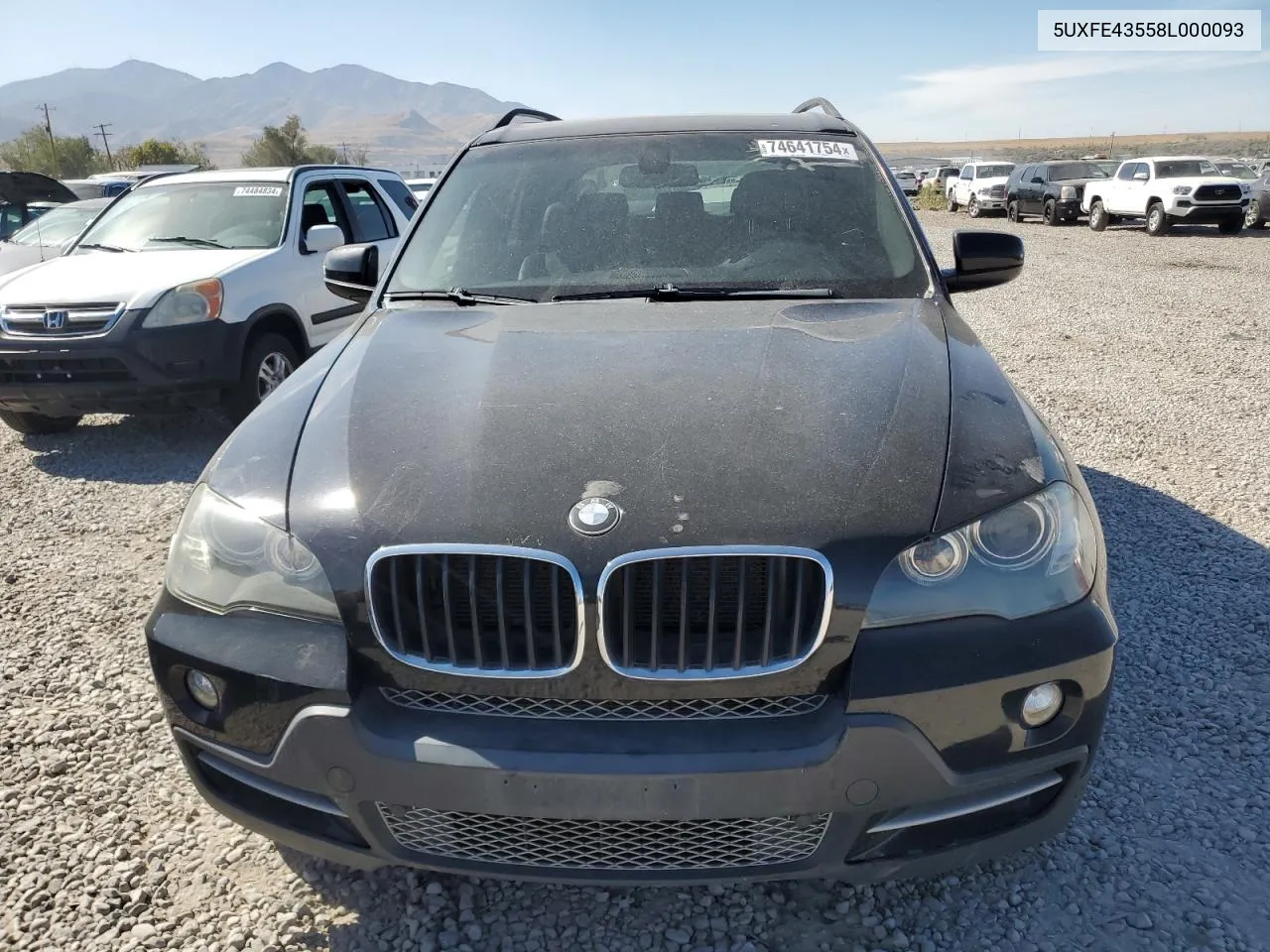 2008 BMW X5 3.0I VIN: 5UXFE43558L000093 Lot: 74641754