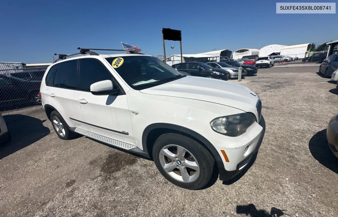 2008 BMW X5 3.0I VIN: 5UXFE435X8L008741 Lot: 76317314