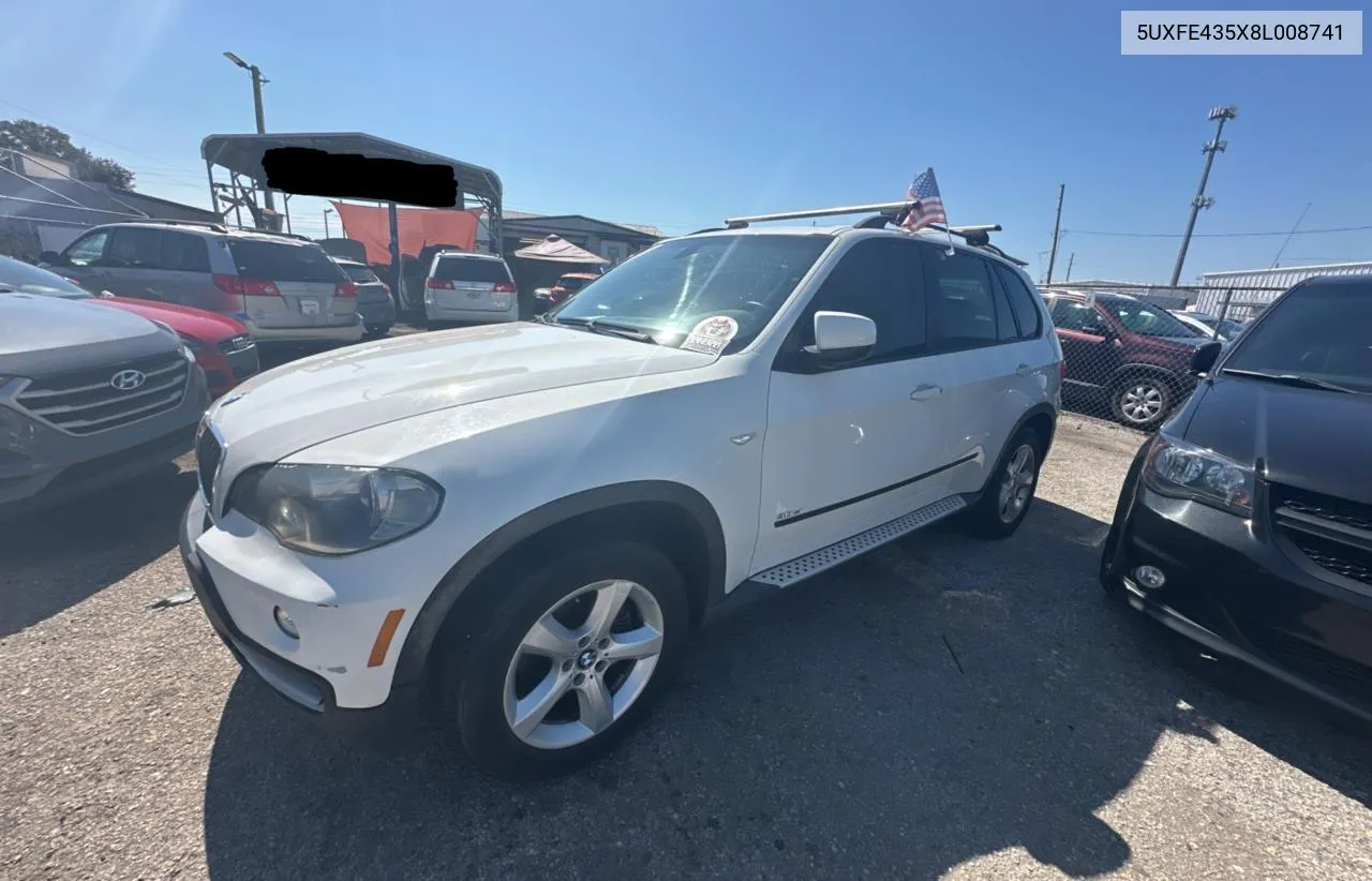 2008 BMW X5 3.0I VIN: 5UXFE435X8L008741 Lot: 76317314