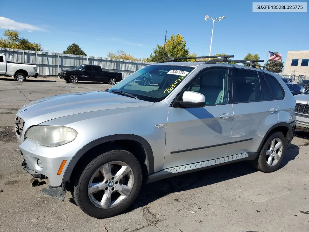 2008 BMW X5 3.0I VIN: 5UXFE43528L025775 Lot: 76347724