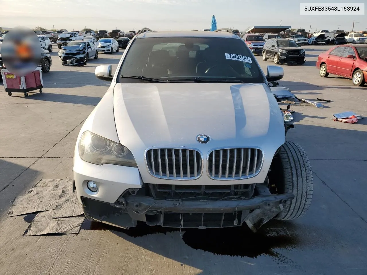 2008 BMW X5 4.8I VIN: 5UXFE83548L163924 Lot: 76403164