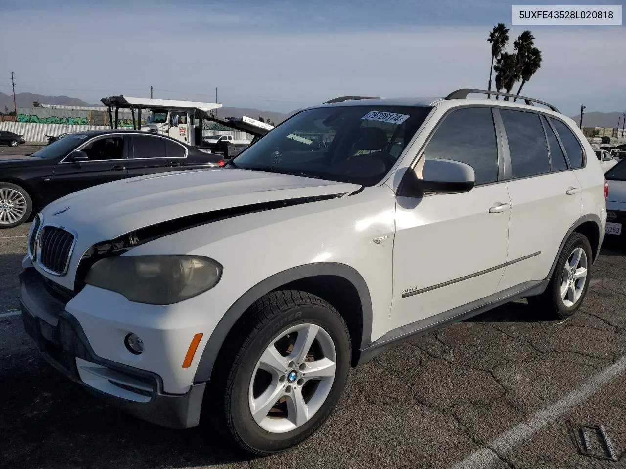 2008 BMW X5 3.0I VIN: 5UXFE43528L020818 Lot: 79726174