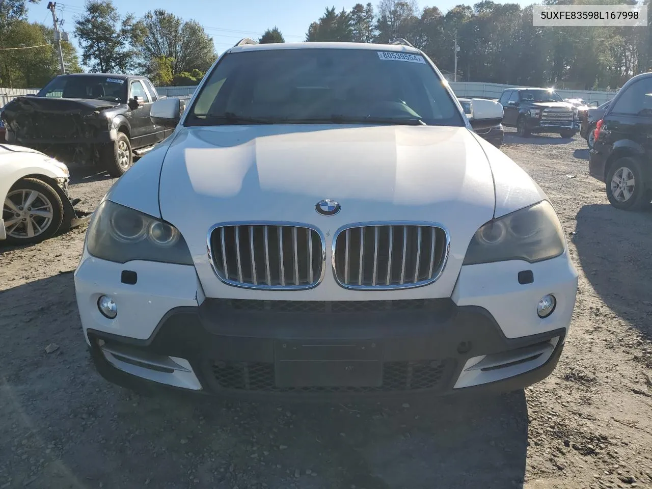 2008 BMW X5 4.8I VIN: 5UXFE83598L167998 Lot: 80539554