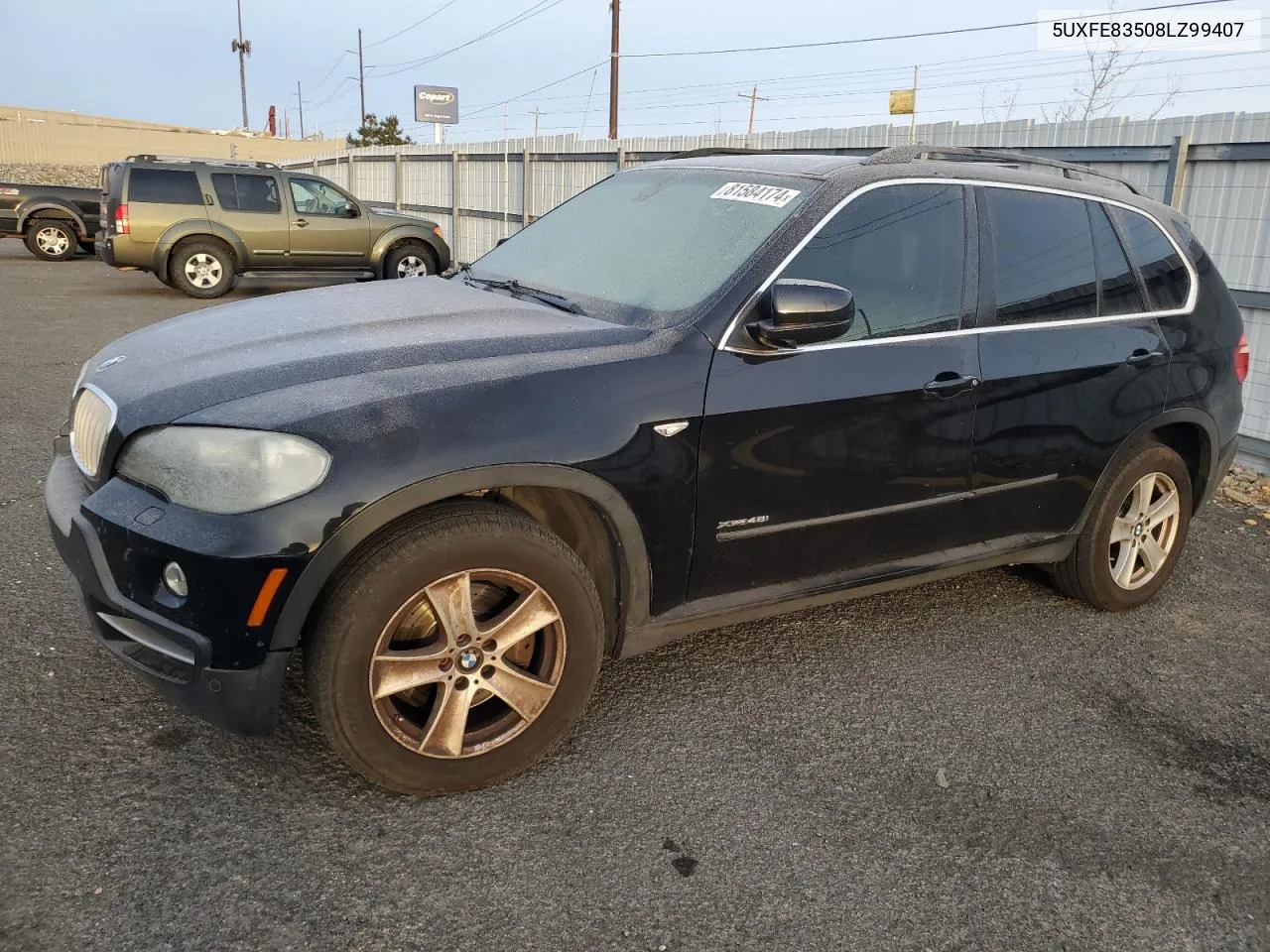 2008 BMW X5 4.8I VIN: 5UXFE83508LZ99407 Lot: 81584174