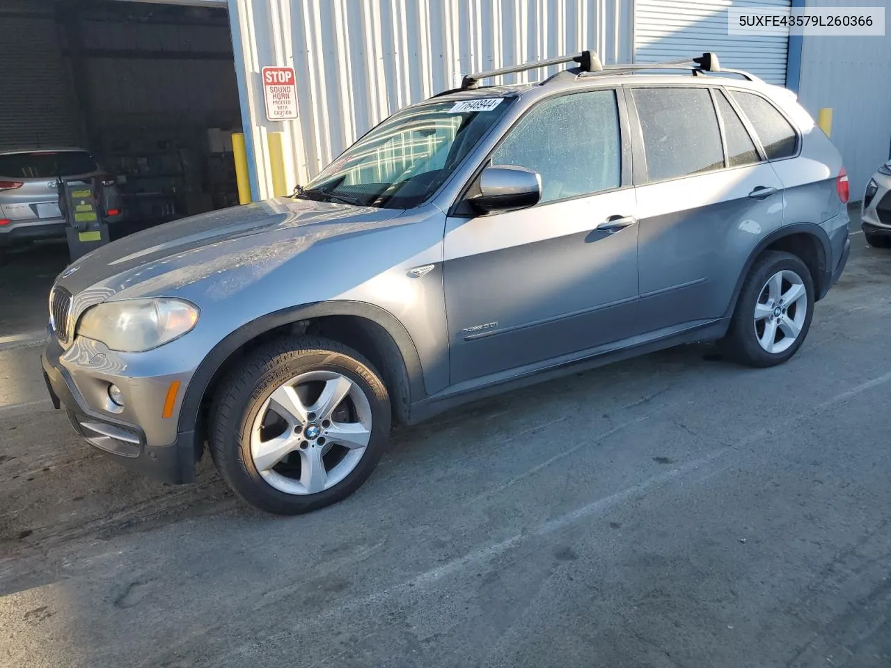 2009 BMW X5 xDrive30I VIN: 5UXFE43579L260366 Lot: 77648944