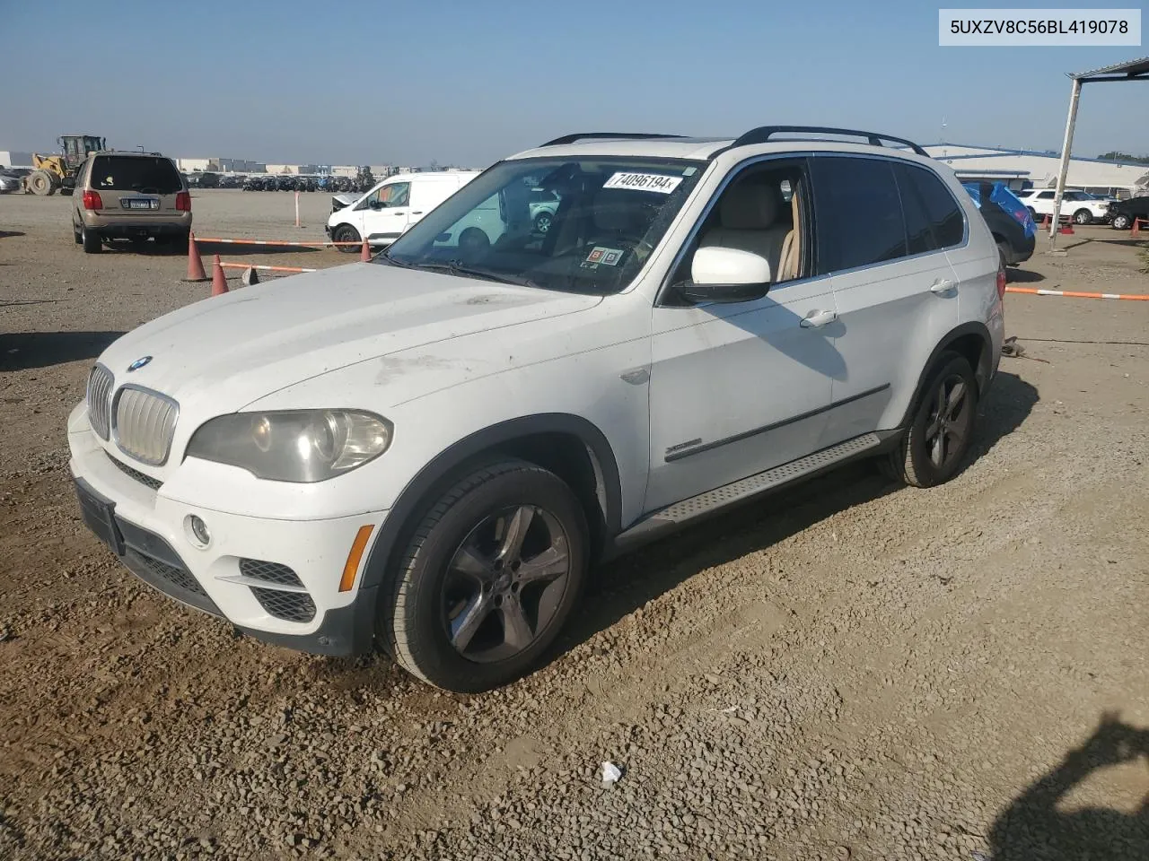 2011 BMW X5 xDrive50I VIN: 5UXZV8C56BL419078 Lot: 74096194