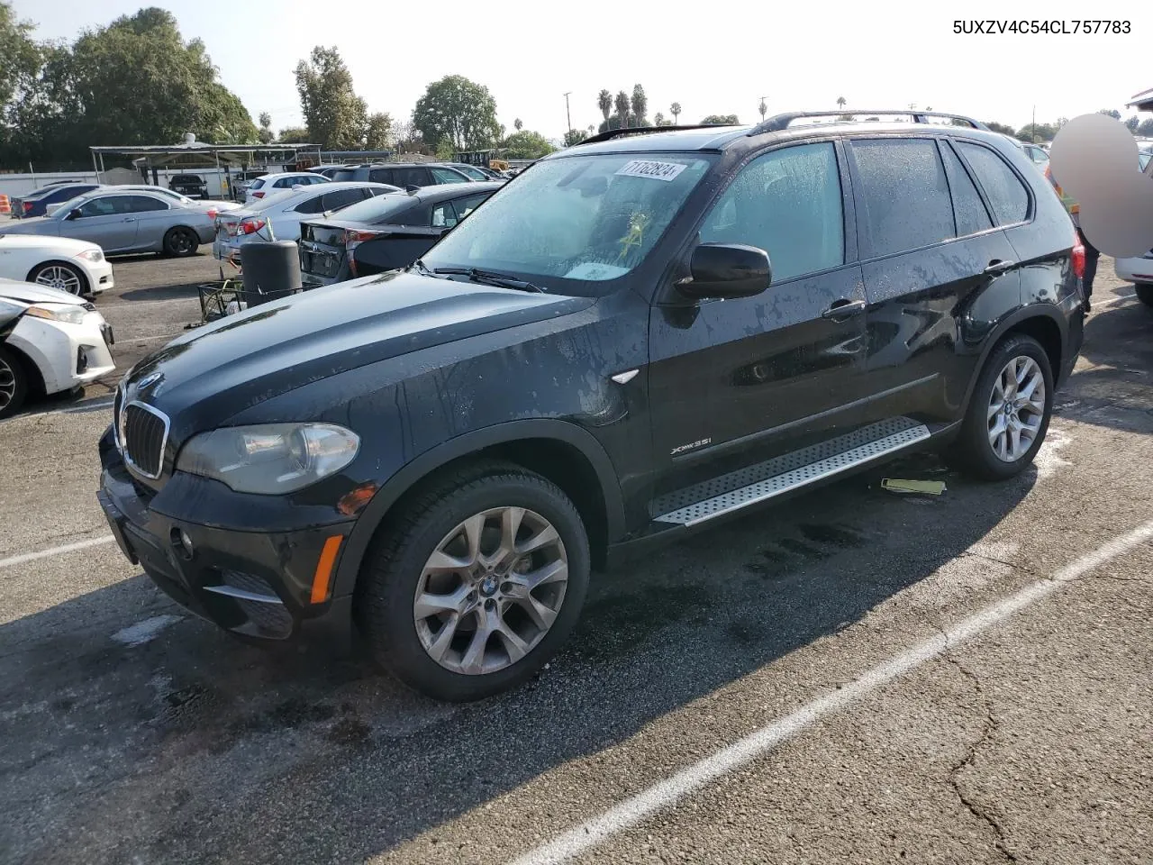 2012 BMW X5 xDrive35I VIN: 5UXZV4C54CL757783 Lot: 71762824