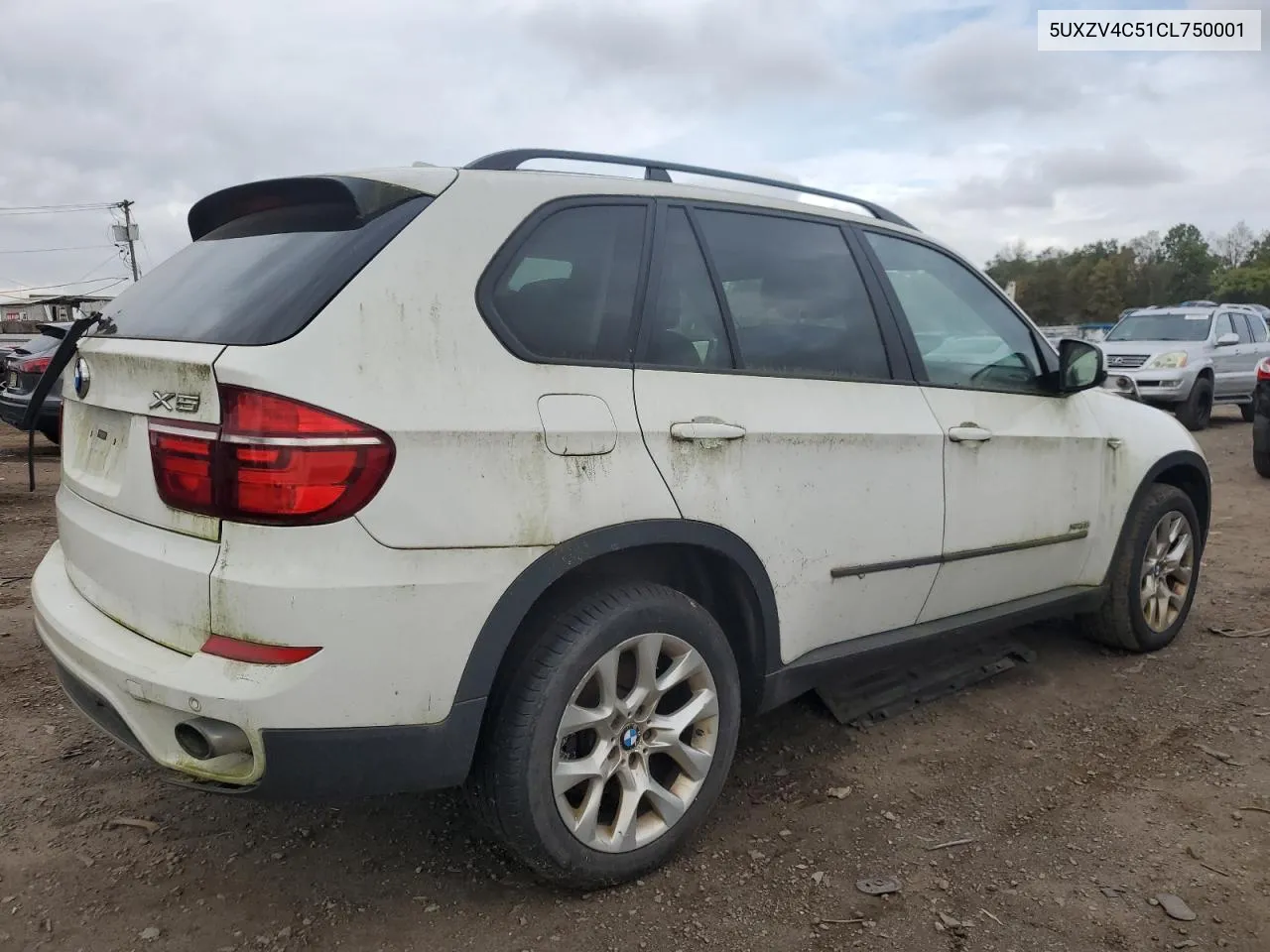 2012 BMW X5 xDrive35I VIN: 5UXZV4C51CL750001 Lot: 73737294