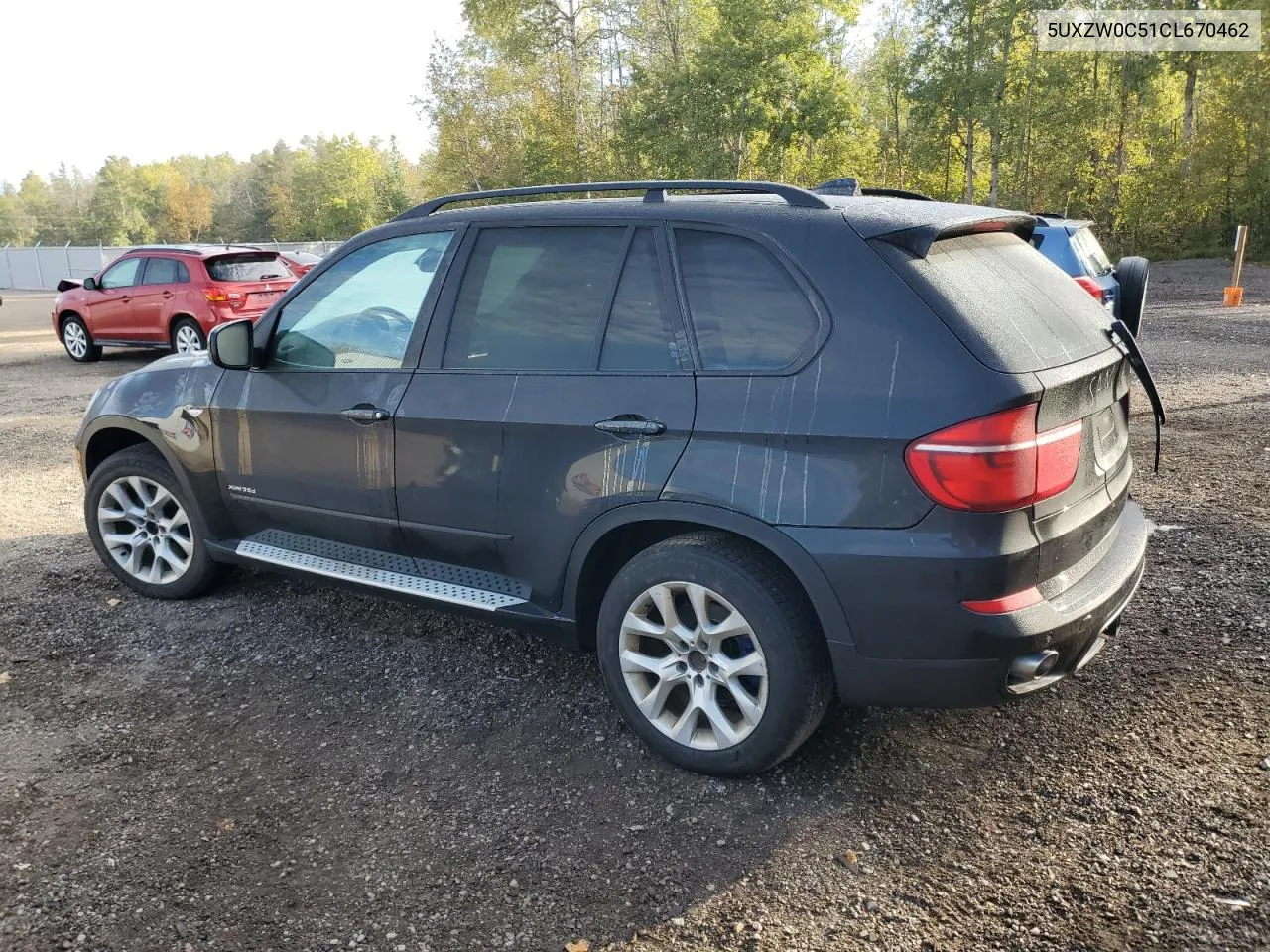 2012 BMW X5 xDrive35D VIN: 5UXZW0C51CL670462 Lot: 74625934