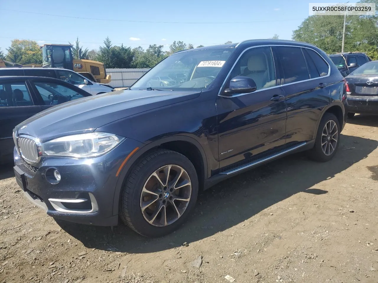 2015 BMW X5 xDrive35I VIN: 5UXKR0C58F0P03259 Lot: 70791604