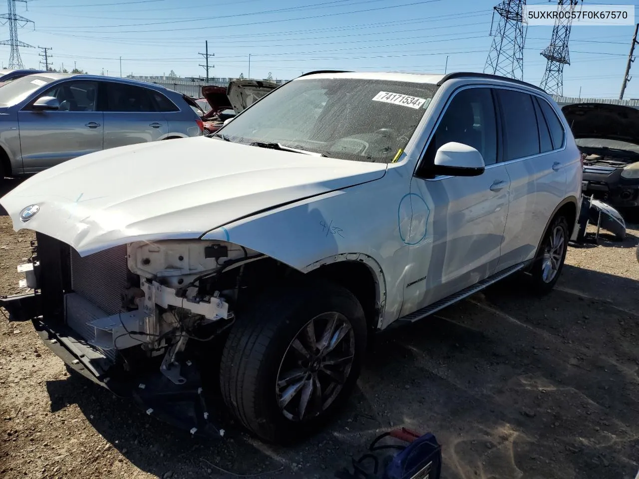 2015 BMW X5 xDrive35I VIN: 5UXKR0C57F0K67570 Lot: 74171534