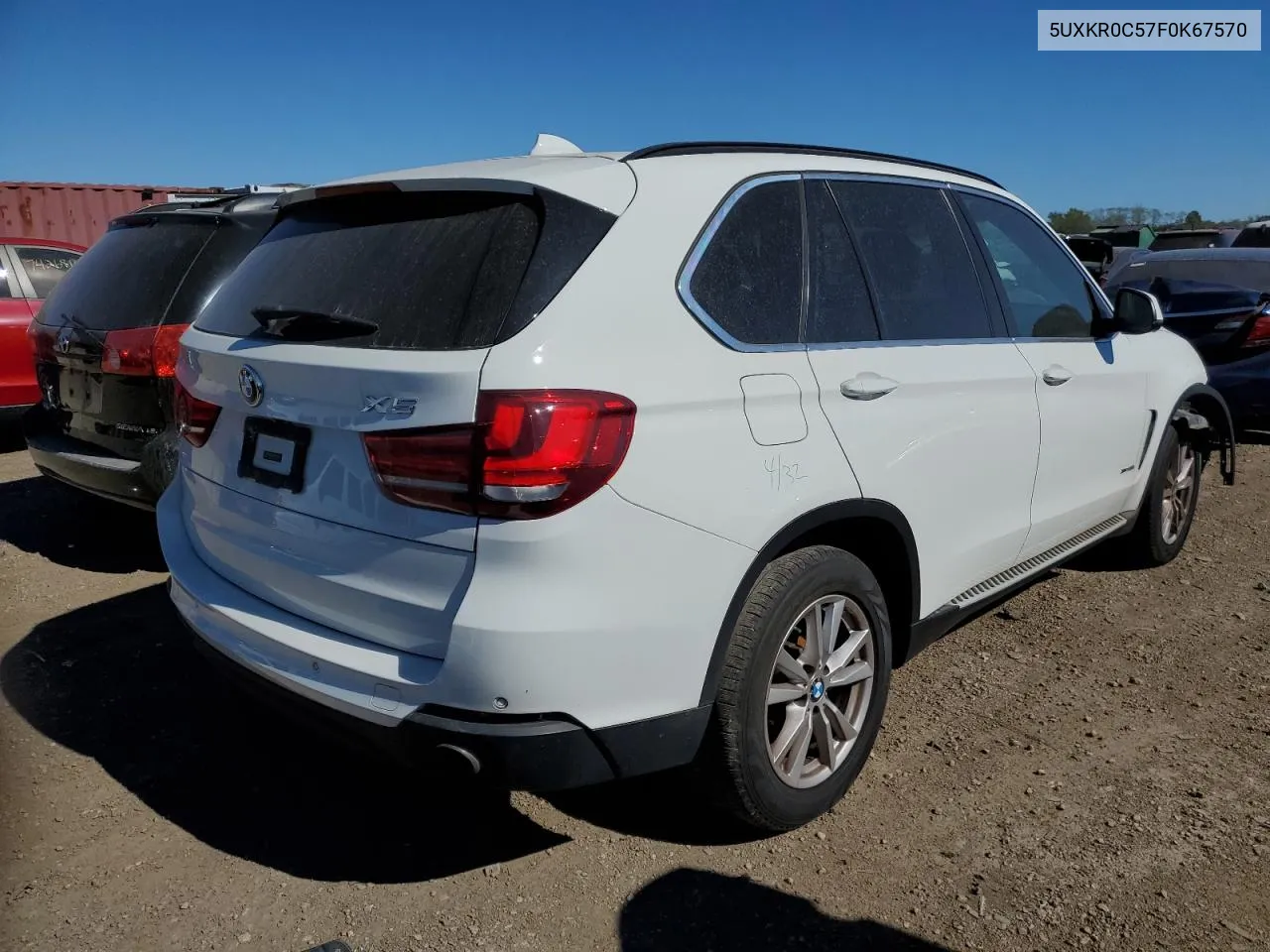 2015 BMW X5 xDrive35I VIN: 5UXKR0C57F0K67570 Lot: 74171534