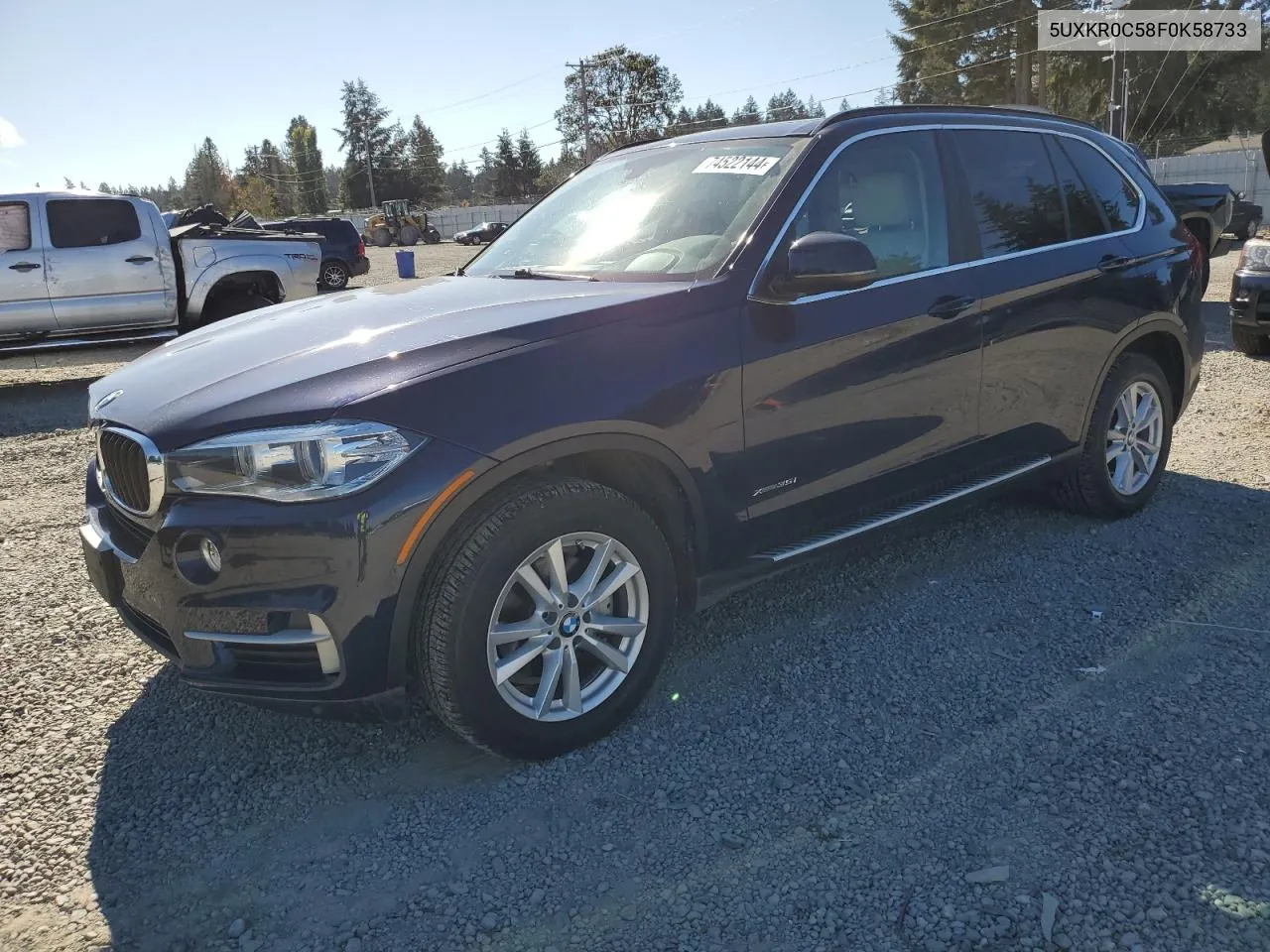 2015 BMW X5 xDrive35I VIN: 5UXKR0C58F0K58733 Lot: 74522144