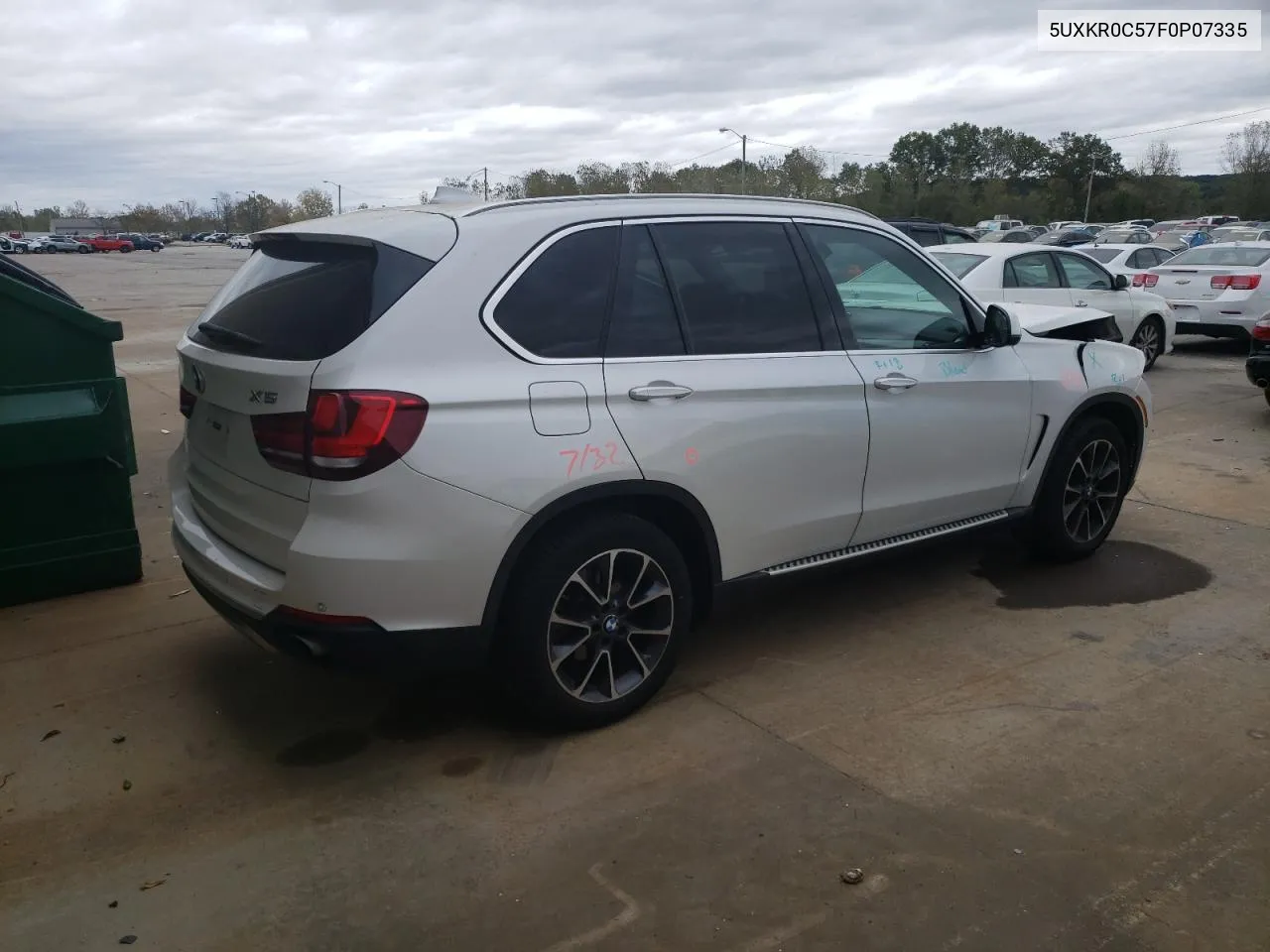 2015 BMW X5 xDrive35I VIN: 5UXKR0C57F0P07335 Lot: 75822104