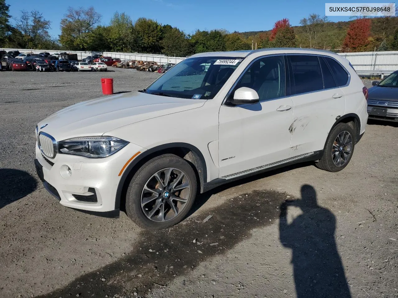 2015 BMW X5 xDrive35D VIN: 5UXKS4C57F0J98648 Lot: 75999244