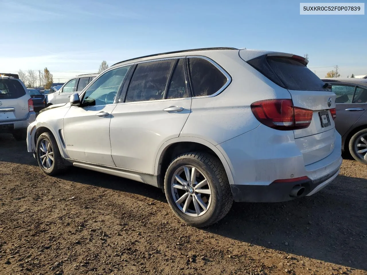 2015 BMW X5 xDrive35I VIN: 5UXKR0C52F0P07839 Lot: 76566954