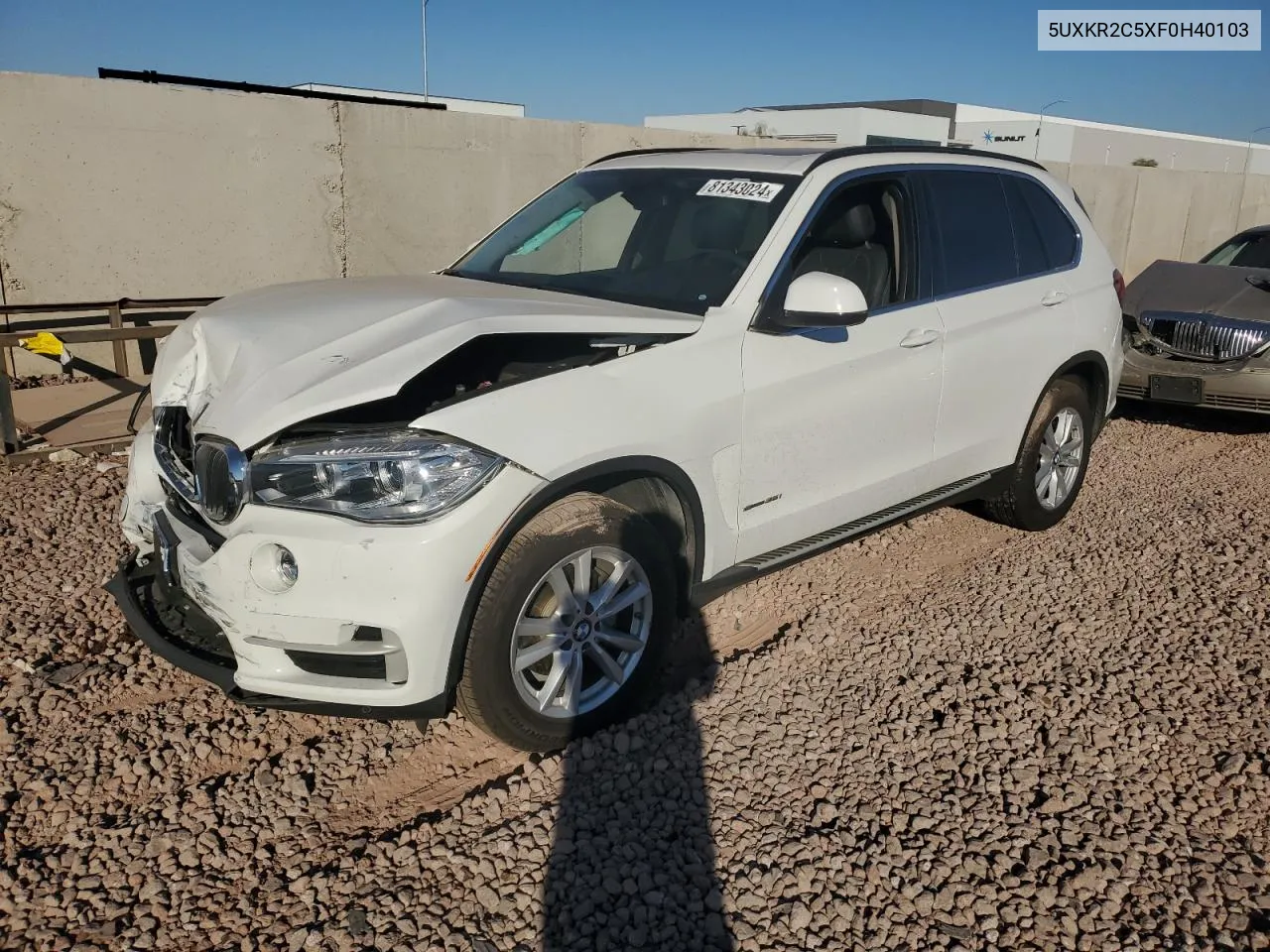 2015 BMW X5 Sdrive35I VIN: 5UXKR2C5XF0H40103 Lot: 81343024