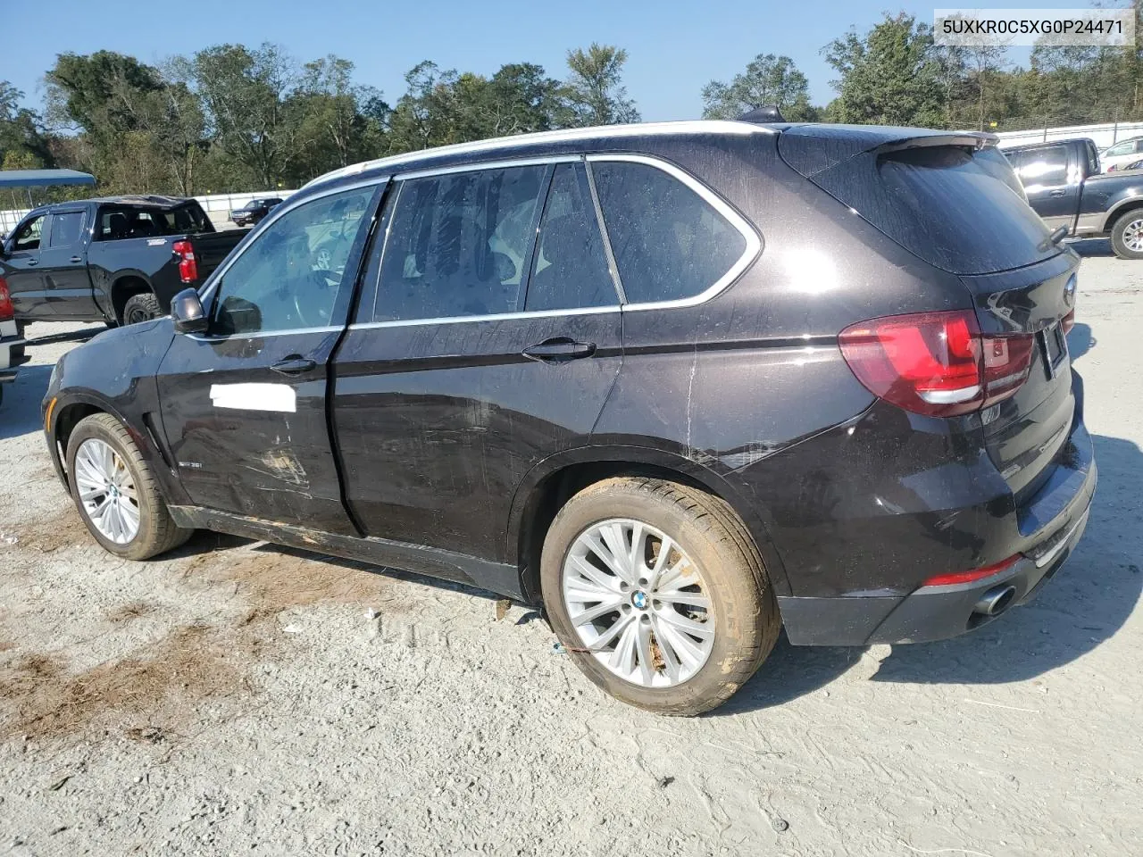 2016 BMW X5 xDrive35I VIN: 5UXKR0C5XG0P24471 Lot: 74813694