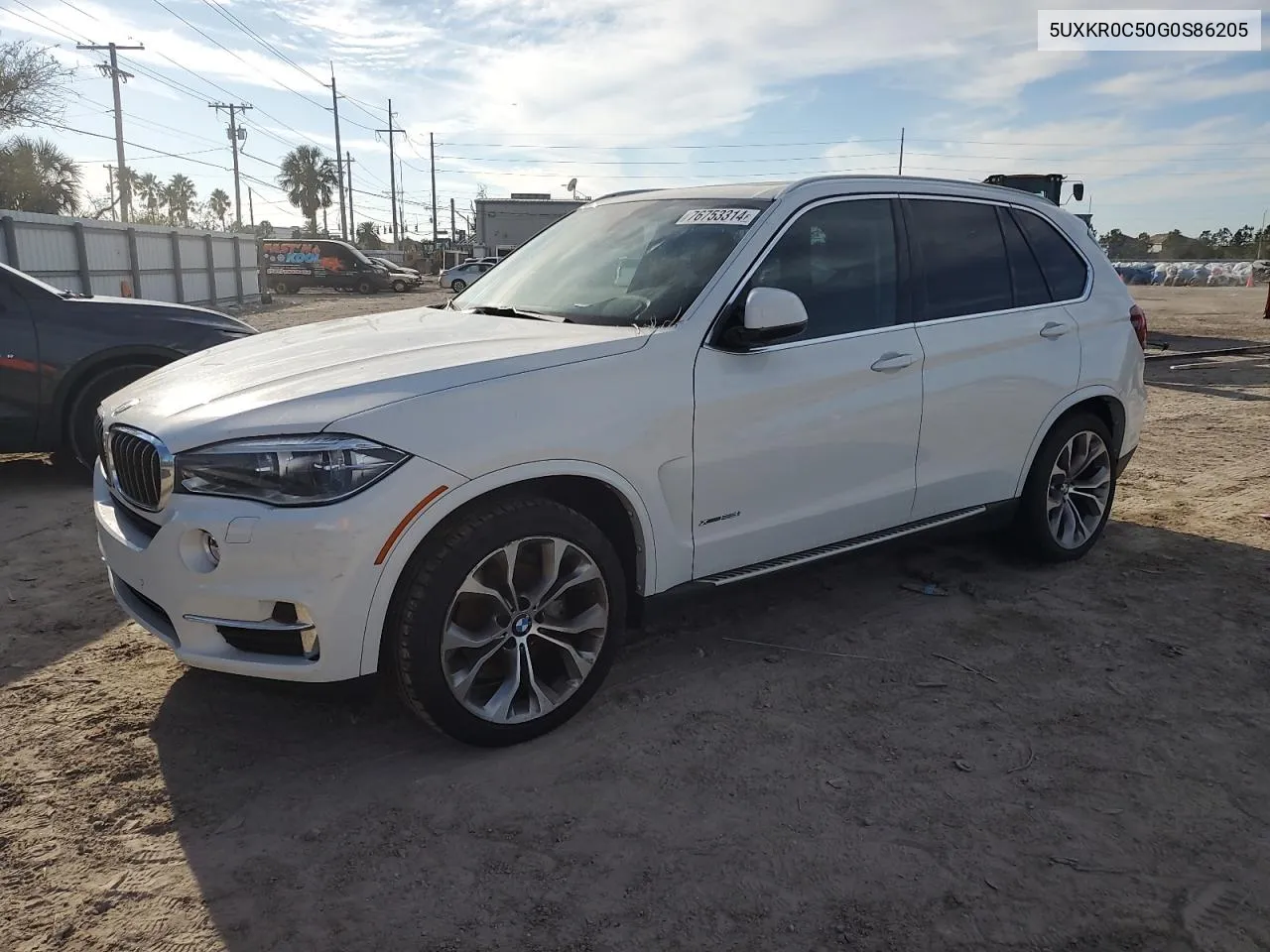 2016 BMW X5 xDrive35I VIN: 5UXKR0C50G0S86205 Lot: 76753314