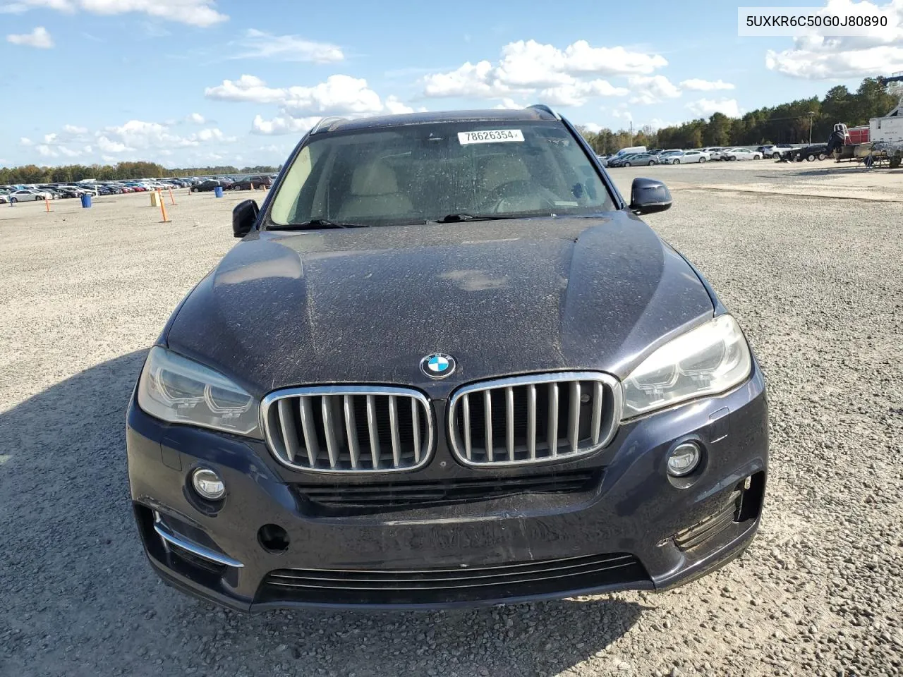 2016 BMW X5 xDrive50I VIN: 5UXKR6C50G0J80890 Lot: 78626354