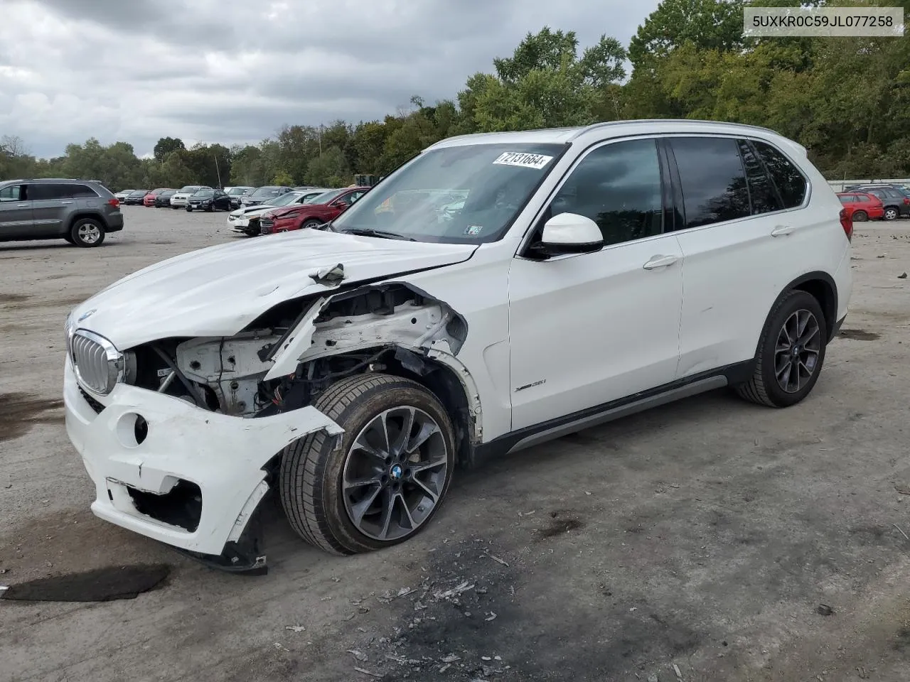 2018 BMW X5 xDrive35I VIN: 5UXKR0C59JL077258 Lot: 72131664