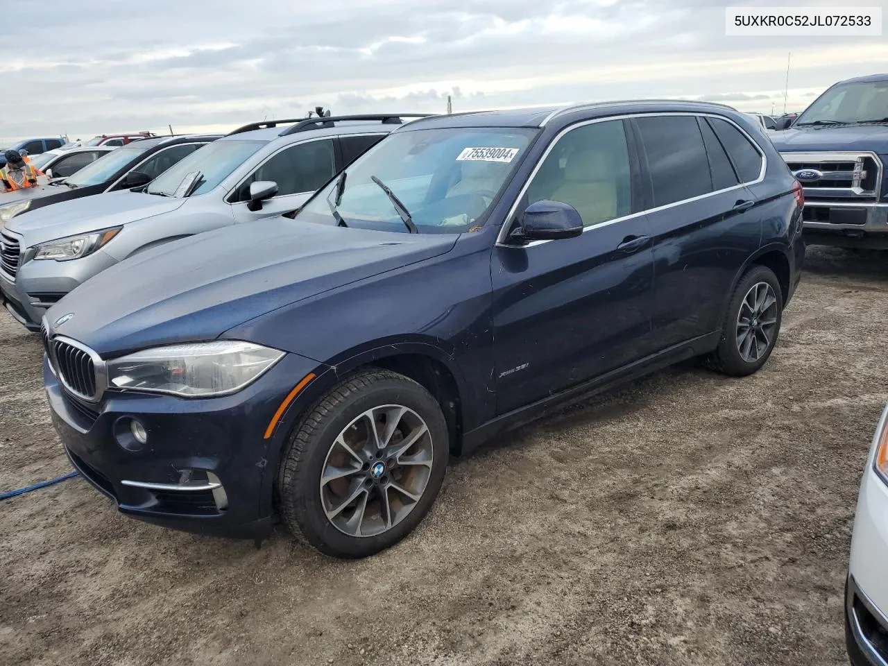 2018 BMW X5 xDrive35I VIN: 5UXKR0C52JL072533 Lot: 75539004