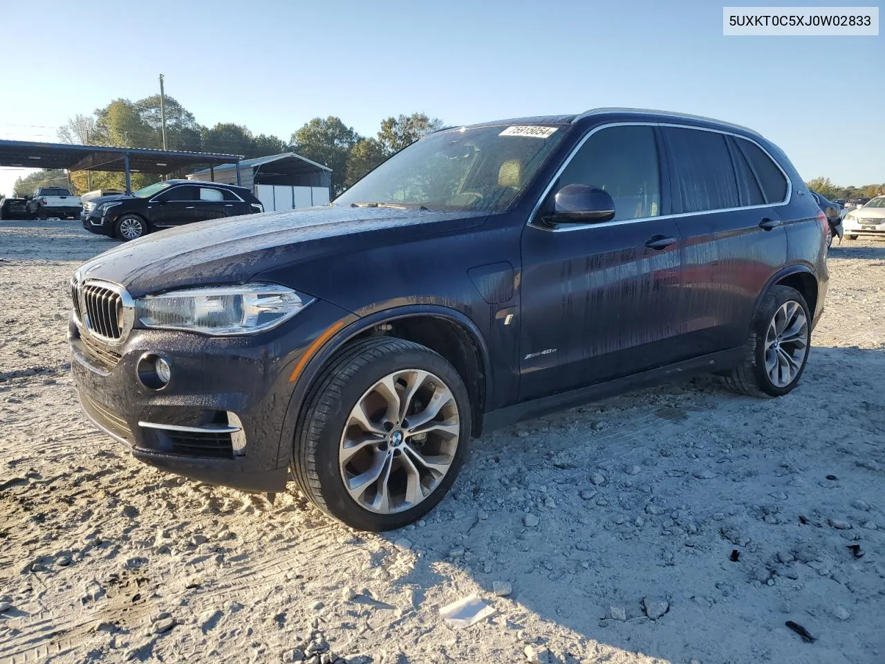 2018 BMW X5 Xdr40E VIN: 5UXKT0C5XJ0W02833 Lot: 75915054