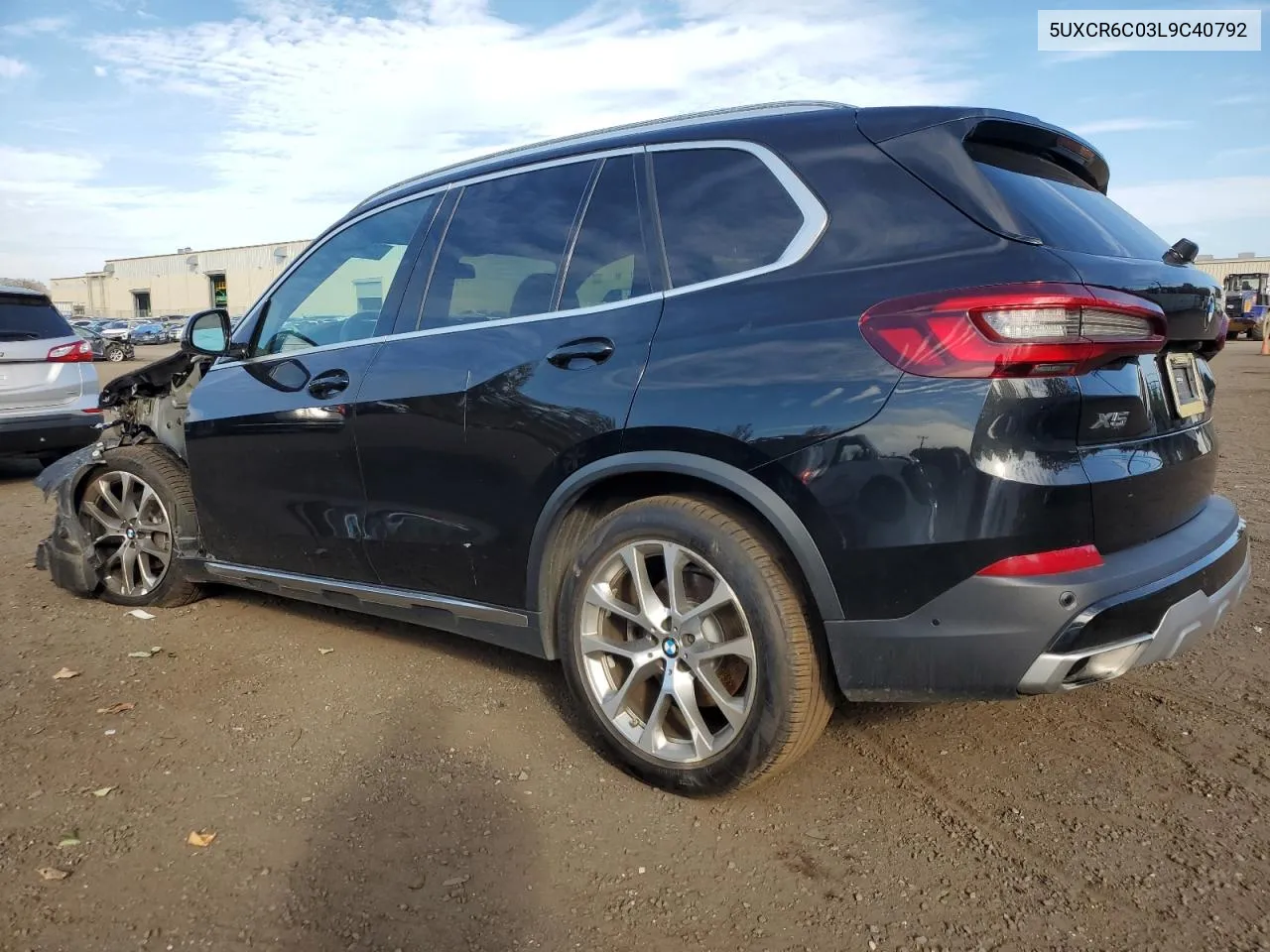 2020 BMW X5 xDrive40I VIN: 5UXCR6C03L9C40792 Lot: 73324564