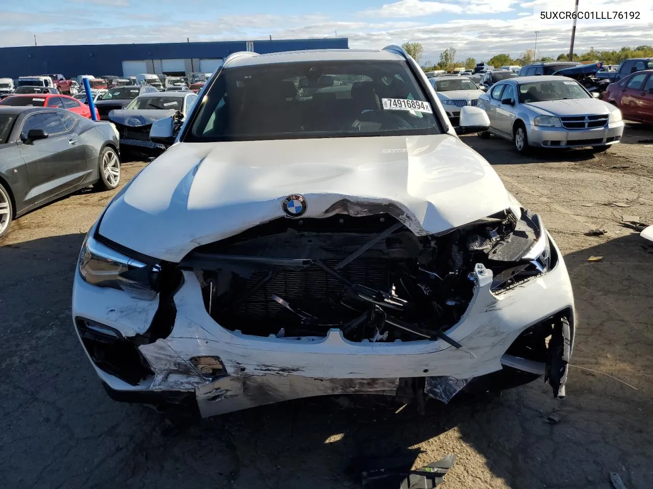 2020 BMW X5 xDrive40I VIN: 5UXCR6C01LLL76192 Lot: 74916894