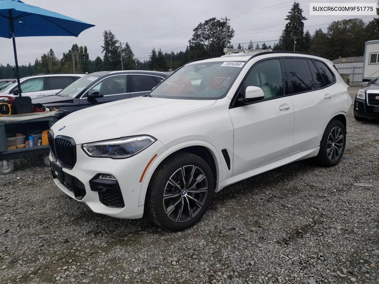 2021 BMW X5 xDrive40I VIN: 5UXCR6C00M9F51775 Lot: 70694364