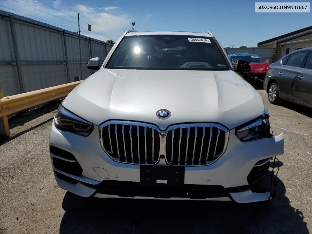 2022 BMW X5 xDrive40I VIN: 5UXCR6C01N9N41867 Lot: 56643474