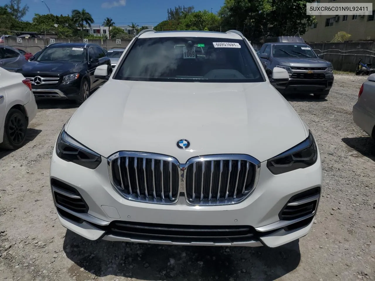 2022 BMW X5 xDrive40I VIN: 5UXCR6C01N9L92411 Lot: 60951694