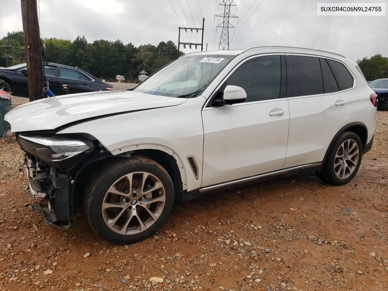 2022 BMW X5 Sdrive 40I VIN: 5UXCR4C06N9L24755 Lot: 72437734