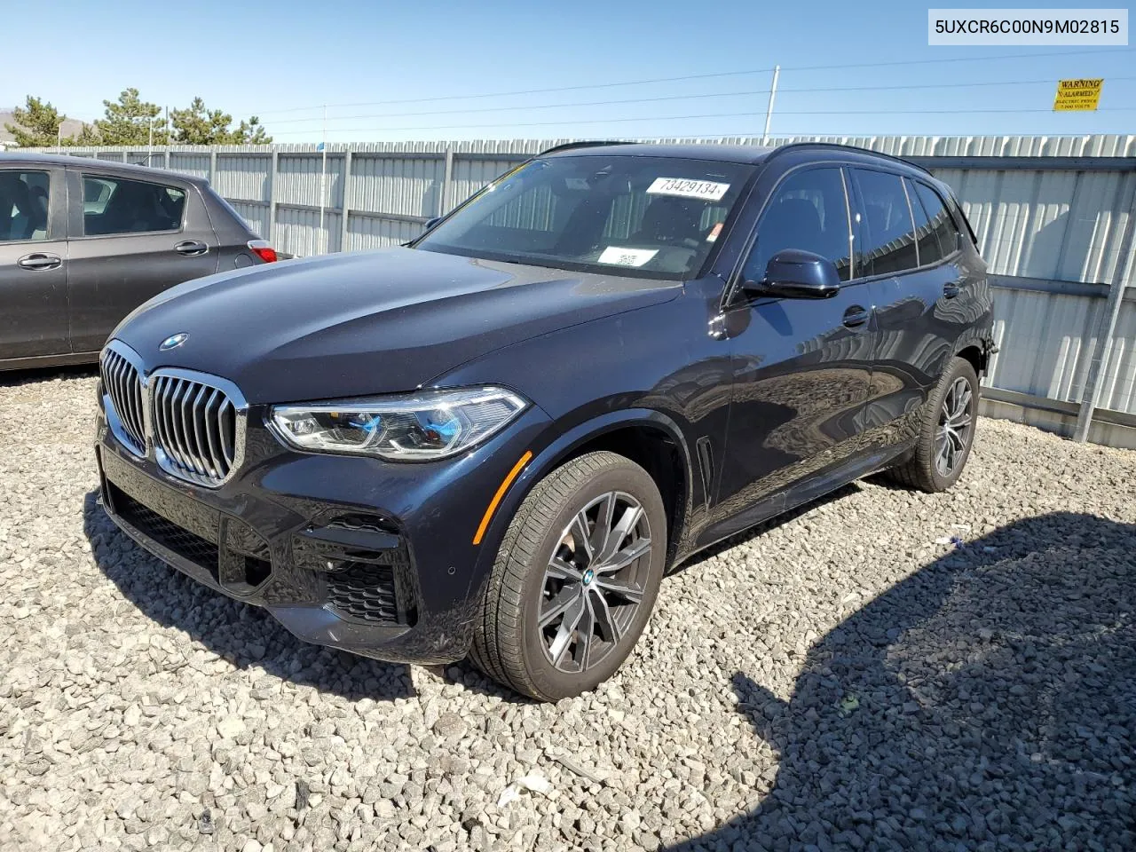 2022 BMW X5 xDrive40I VIN: 5UXCR6C00N9M02815 Lot: 73429134