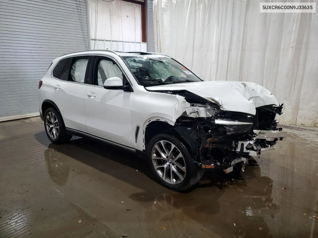 2022 BMW X5 xDrive40I VIN: 5UXCR6C00N9J33635 Lot: 75044474