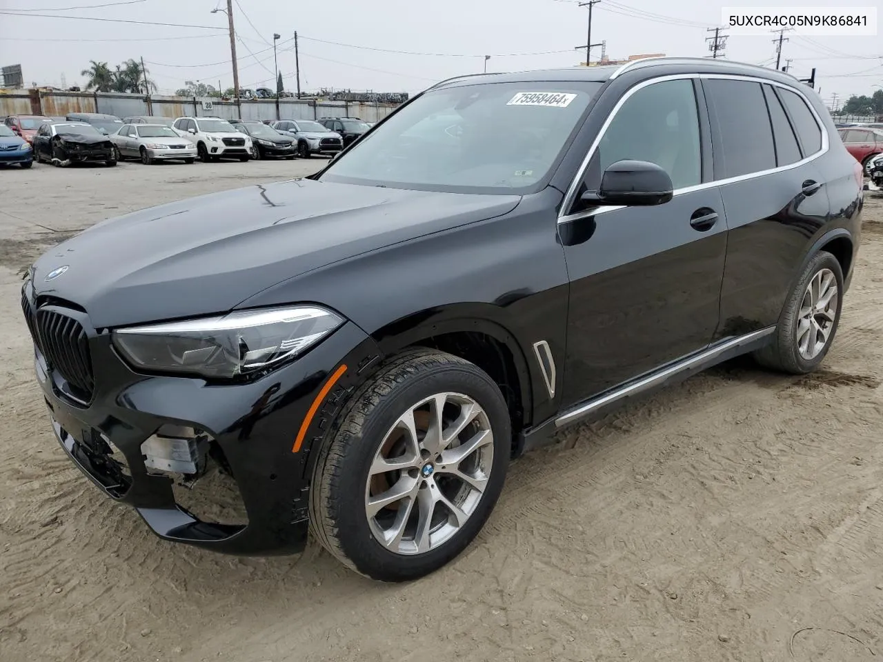 2022 BMW X5 Sdrive 40I VIN: 5UXCR4C05N9K86841 Lot: 75958464