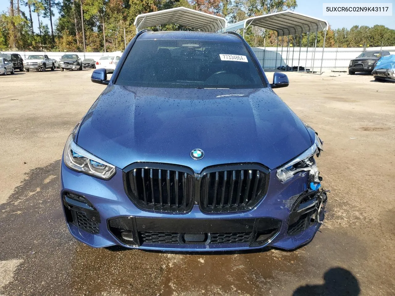 2022 BMW X5 xDrive40I VIN: 5UXCR6C02N9K43117 Lot: 77334864