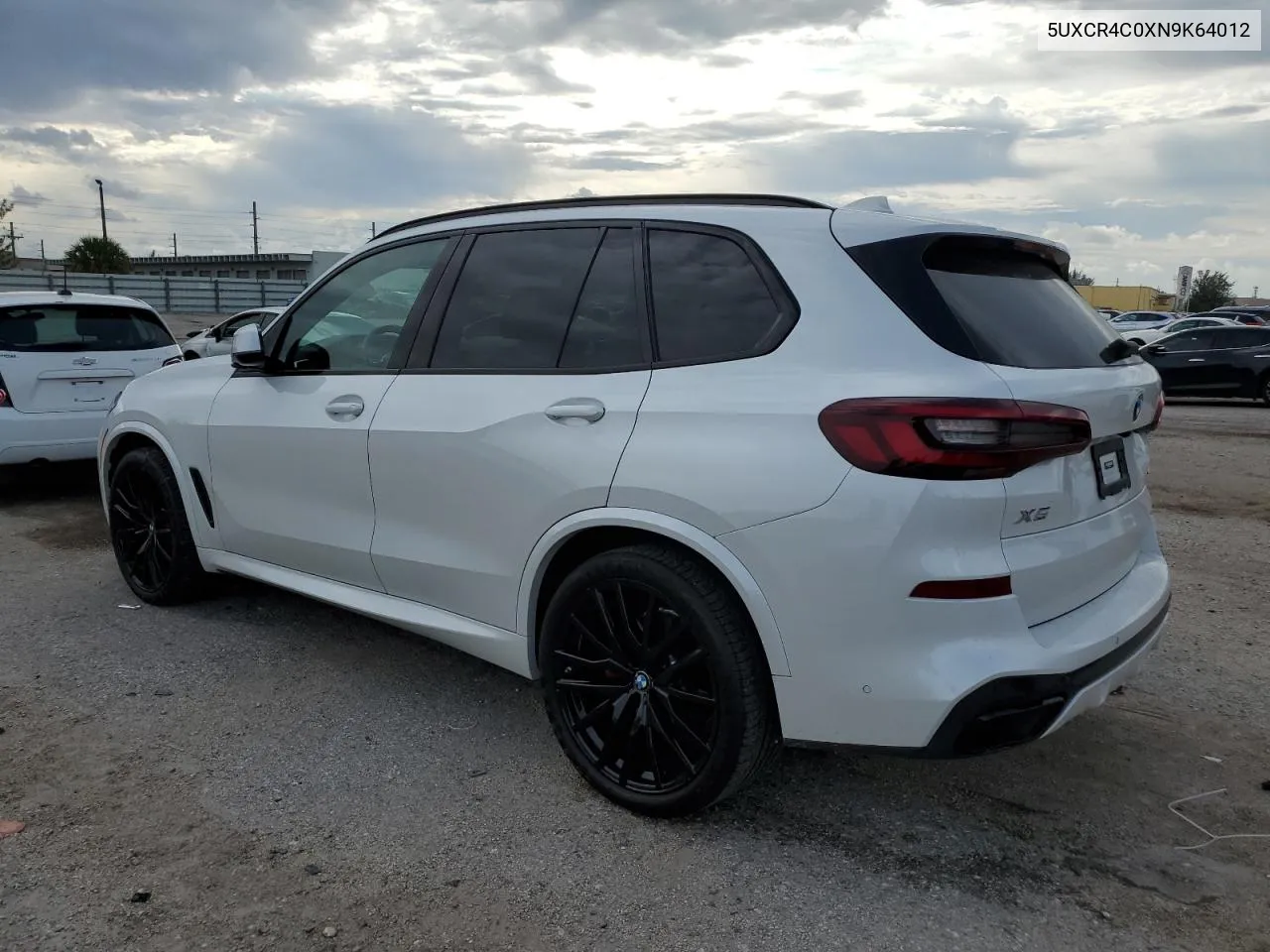 2022 BMW X5 Sdrive 40I VIN: 5UXCR4C0XN9K64012 Lot: 78075724