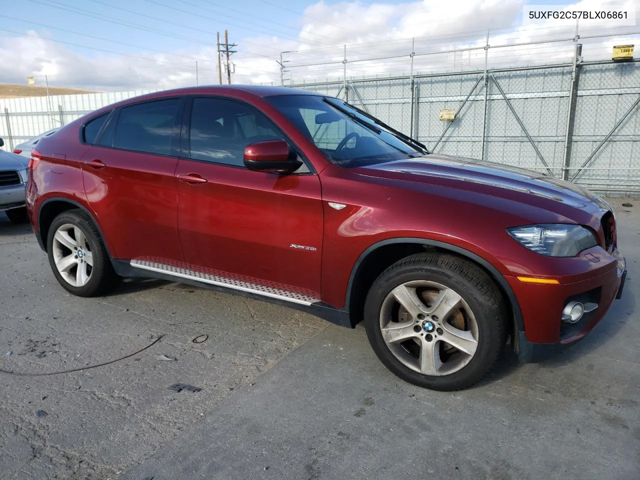 2011 BMW X6 xDrive35I VIN: 5UXFG2C57BLX06861 Lot: 43829274