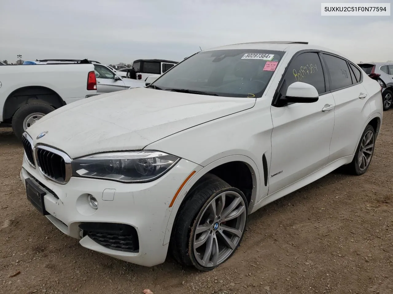 2015 BMW X6 xDrive35I VIN: 5UXKU2C51F0N77594 Lot: 80287384