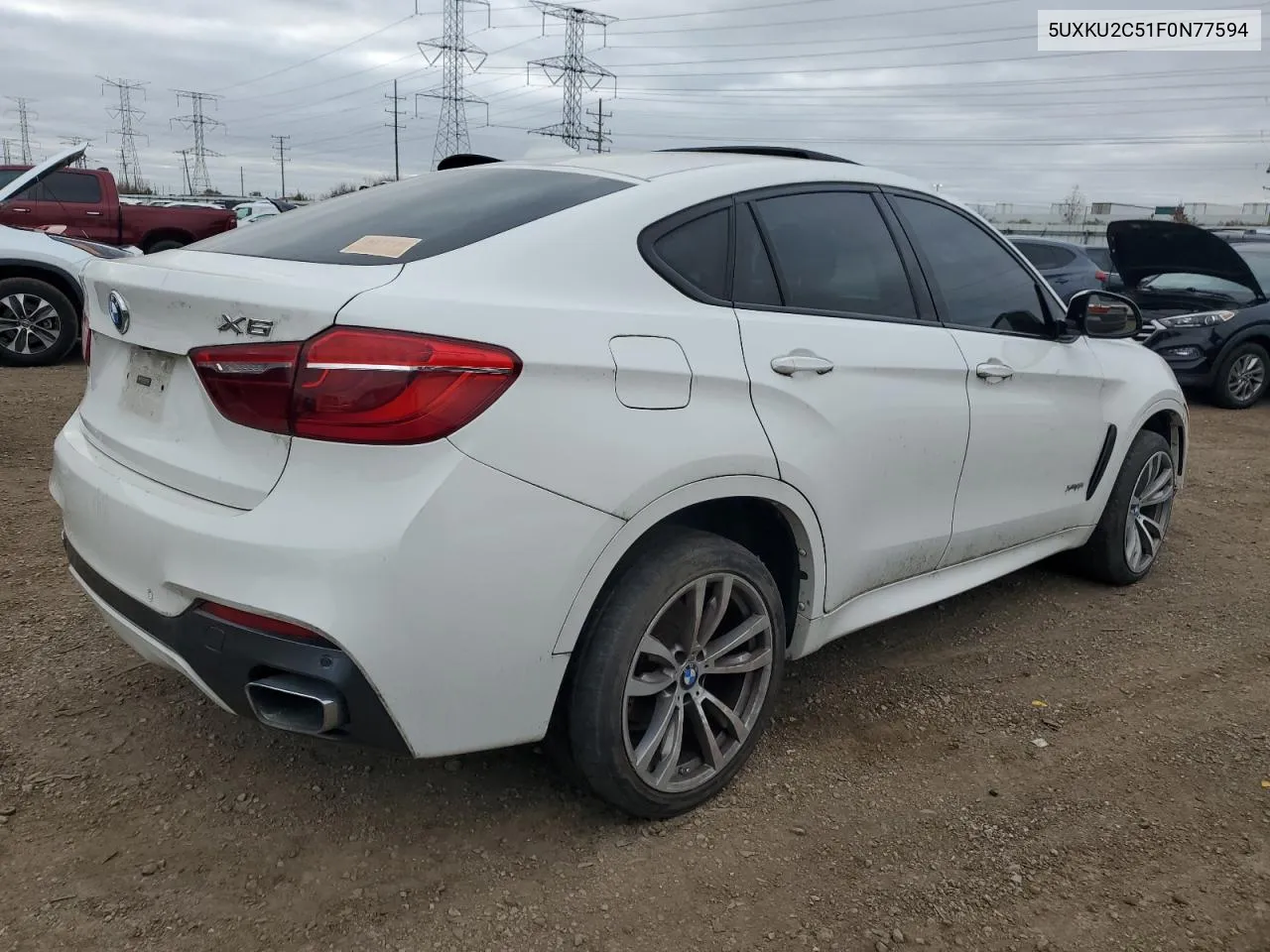 2015 BMW X6 xDrive35I VIN: 5UXKU2C51F0N77594 Lot: 80287384