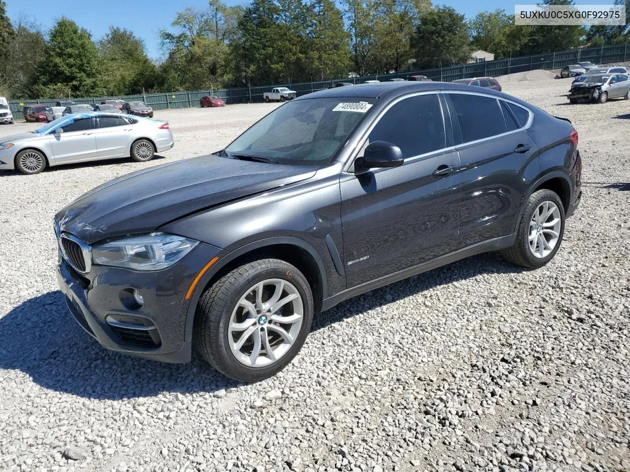 2016 BMW X6 Sdrive35I VIN: 5UXKU0C5XG0F92975 Lot: 74890804