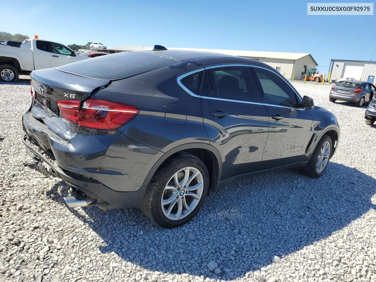 2016 BMW X6 Sdrive35I VIN: 5UXKU0C5XG0F92975 Lot: 74890804