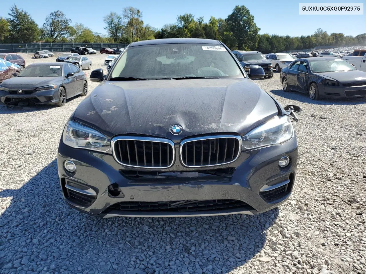 2016 BMW X6 Sdrive35I VIN: 5UXKU0C5XG0F92975 Lot: 74890804