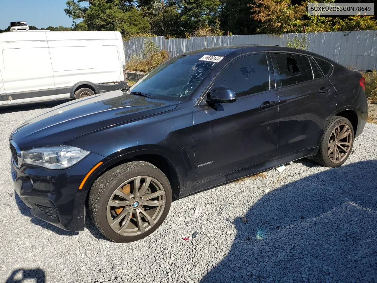 2016 BMW X6 xDrive35I VIN: 5UXKU2C53G0N78649 Lot: 76538144