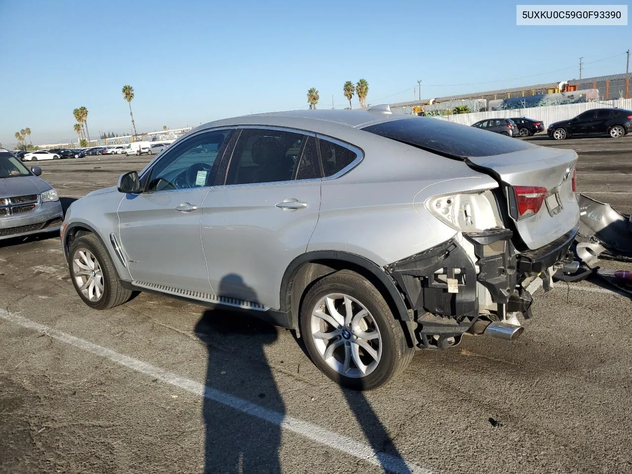 2016 BMW X6 Sdrive35I VIN: 5UXKU0C59G0F93390 Lot: 80156444