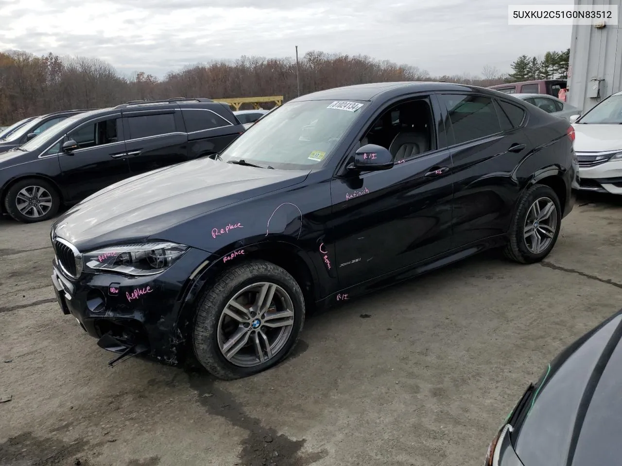 2016 BMW X6 xDrive35I VIN: 5UXKU2C51G0N83512 Lot: 81024134