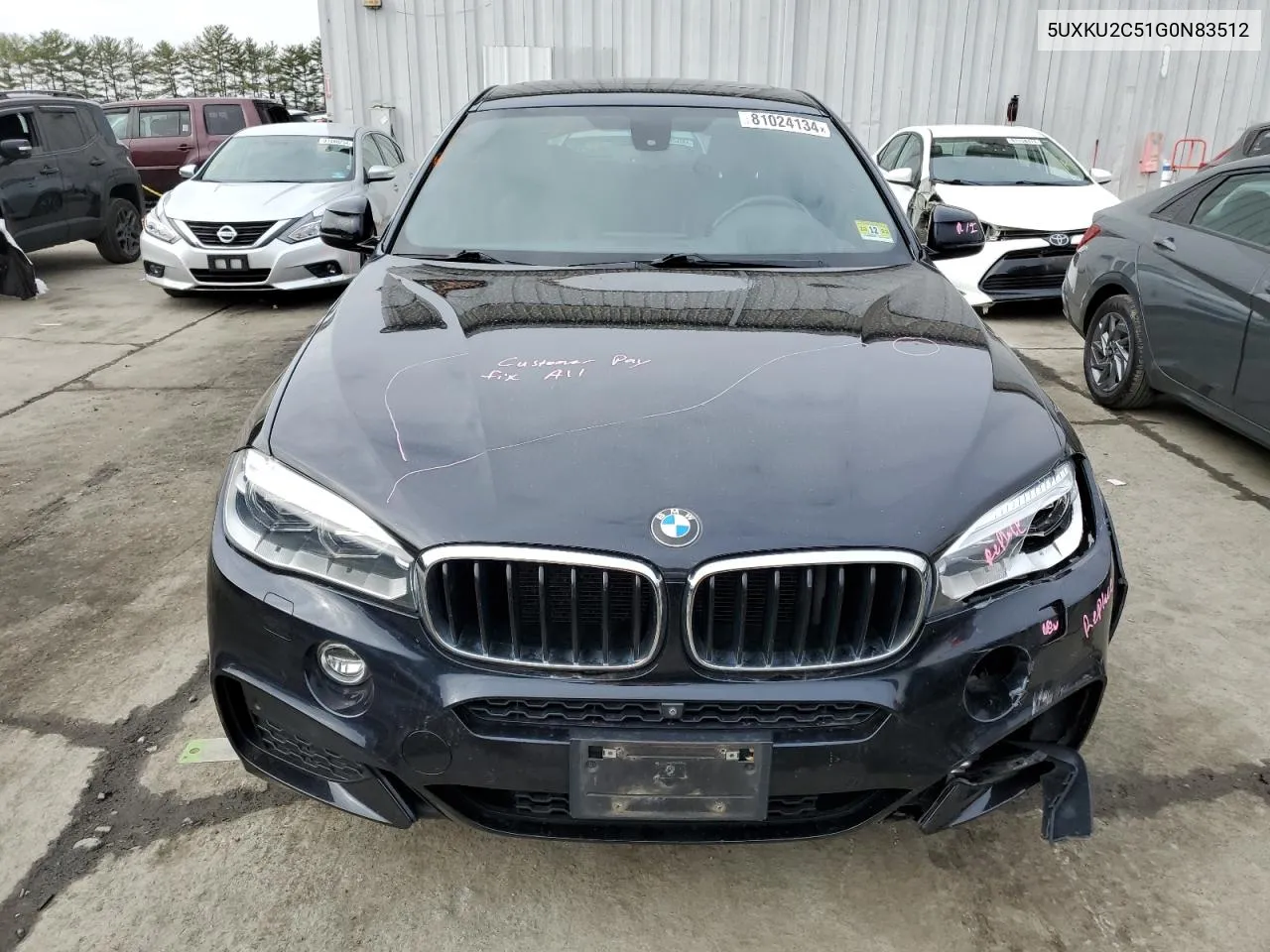 2016 BMW X6 xDrive35I VIN: 5UXKU2C51G0N83512 Lot: 81024134