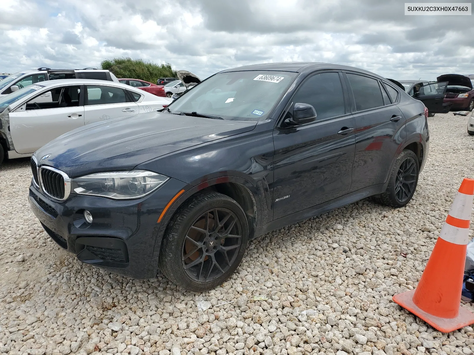 2017 BMW X6 xDrive35I VIN: 5UXKU2C3XH0X47663 Lot: 63609674